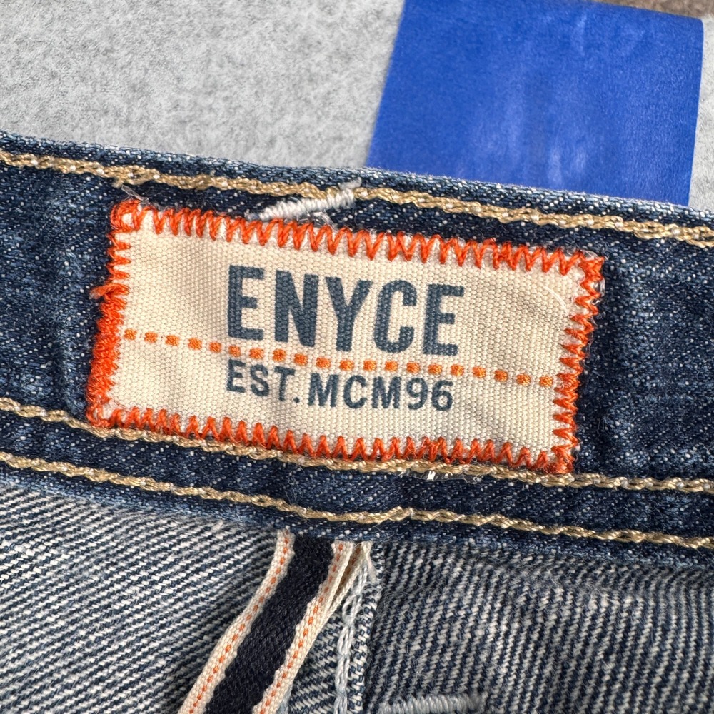 Enyce Jeans Mens 42 Blue Baggy Loose Wide Leg Embroidered Logo Streetwear Y2K - Picture 4 of 10